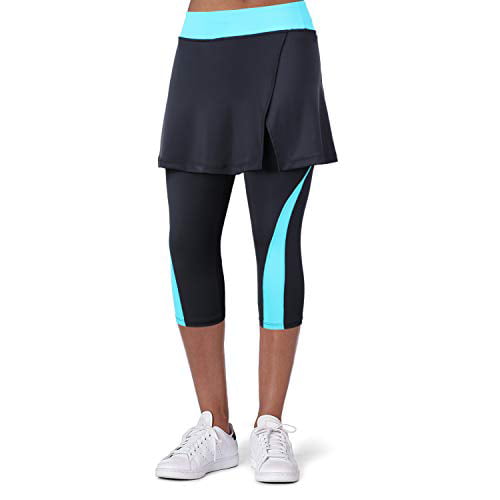 ANIVIVO Women Tennis Leggings with Pockets Leggings with Skirts for Tennis 