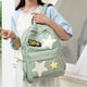thumbnail image 5 of Y2K Mochila para mujer Bolso estéticos Mochila con patrón de estrellas para viajes de trabajo (verde), 5 of 7