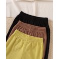 thumbnail image 5 of Toddler Girls Clothes Girls Pants Kids 3-Pack Casual Pants Toddler Solid Color Bell-bottomed Pants for Girls 1T 2T 3T 4T 5T Black Yellow Brown, 5 of 6