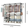 thumbnail image 4 of LASIEYO Heavy Duty Metal Garment Rack Free Standing Wardrobe, 4 of 13