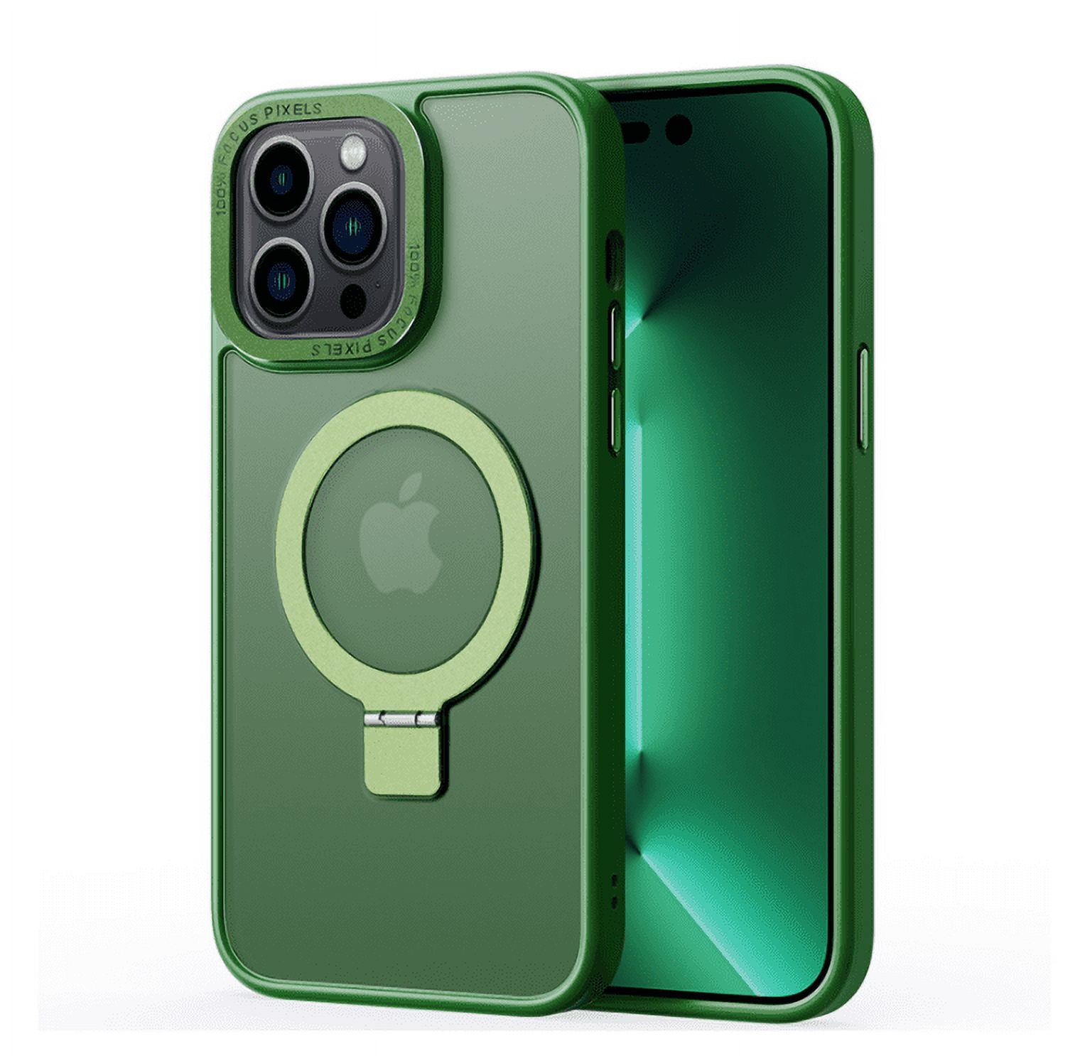 Phone Case for Iphone 14 15 plus pro max Magnetic abrasive invisible bracket Phone protective case
