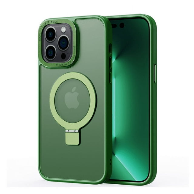 Phone Case for Iphone 14 15 plus pro max Magnetic abrasive invisible bracket Phone protective case