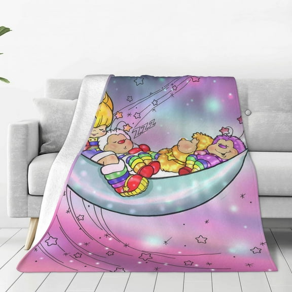 Rainbow Brite Ultra-Soft Micro Fleece Blanket Cozy Blanket Thick Warm Plush Throw Blanket Sofa Cushion