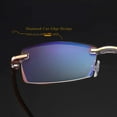 thumbnail image 3 of EIGTHTAIL2 Pack Rimless Blue Light Blocking Reading Glasses for Men Women Computer Glasses Anti Glare Anti Reflection Flexible Rectangular +1.5, 3 of 6