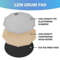 thumbnail image 3 of Drum Practice Pad GrowDaily de 12 pulgadas con 2 pares de bastones Maple 5A, 3 of 8