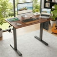 thumbnail image 5 of MAYEERTY 40*24" Rustic Brown Electric Standing Home Office Desk with Splice Board, Adjustable Height Sit-Stand Desk, 5 of 5