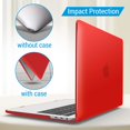 thumbnail image 5 of IBENZER Compatible with 2025 2024 MacBook Pro 13 Inch Case 2025-2016 M2/M1 A2338 A2289 A2251 A2159 A1989 A1706 A1708, HardShell Case&Keyboard Cover&Type C for Mac Pro 13, Red, W-T13-RD+1TC, 5 of 10