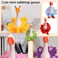 thumbnail image 2 of Purple Adorable Mini Desktop Goose Figurine - Miniature Decor For Office And Home Desk Decoration - For ren, Animal Lovers, Office Workers, Home Decor Enthusiasts, 2 of 4