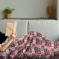 thumbnail image 3 of London Soft Flannel Fleece Throw Blanket, Retro Traditional London in Squares United Kingdom Europe Travel Vacation, Cozy Plush for Indoor and Outdoor Use, 70" x 90", Multicolor, by Ambesonne, 3 of 5
