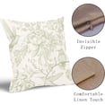 thumbnail image 3 of Chinoiserie Green White Floral Pillow Covers 18X18 Inch French Country Vintage Flowers Bird Decorative Pillow Cases Set of 2 Seasonal Cotton Linen Throw Pillows Farmhouse Home Decor For Sofa Couch, 3 of 6
