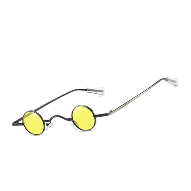 Gafas De Sol Rock Punk Glass Estilo Vintage Lente Redonda A Prueba De Sol Unisex Círculo Pequeño Hippie Accesorios Anti-Uv Gafas De Sol Al Aire Libre Oro Negro Noticed AP006383-05