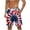 ZZ8*Blue 4th of july swim trunks, variant on cllios 4th of July Men's Swim Trunks Big and Tall Quick Dry 5 inch Surfing Shorts Bathing Suits Patriotic American Flag Board Shorts Swimwear with Pockets