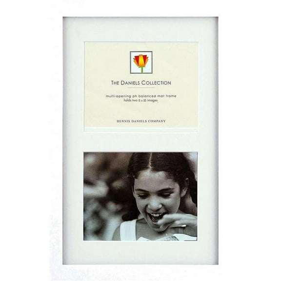 Bright-White wood side-by-side 8x10 duo with coordinated mat by Dennis Daniels - 8x10