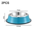 thumbnail image 2 of Cuenco de agua para perros de acero inoxidable para mascotas, cuencos de alimentación con base de goma, paquete de 2, 2 of 5