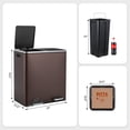thumbnail image 3 of TLSUNNY 16 Gal Trash and Recycling Bin Combo, 60L Dual Compartment Step Trash Can, for Kitchen / Office Use, 3 of 9