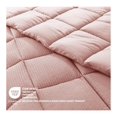thumbnail image 2 of Deng rui Texture Striped, Fluffy All Season Down Alternative Bed Bedding, Cozy Reversible, Ultra Soft Plush Luxury Brushed Microfiber Duvet Insert, Peach Blush Size Comforter, 90x90in, 2 of 8