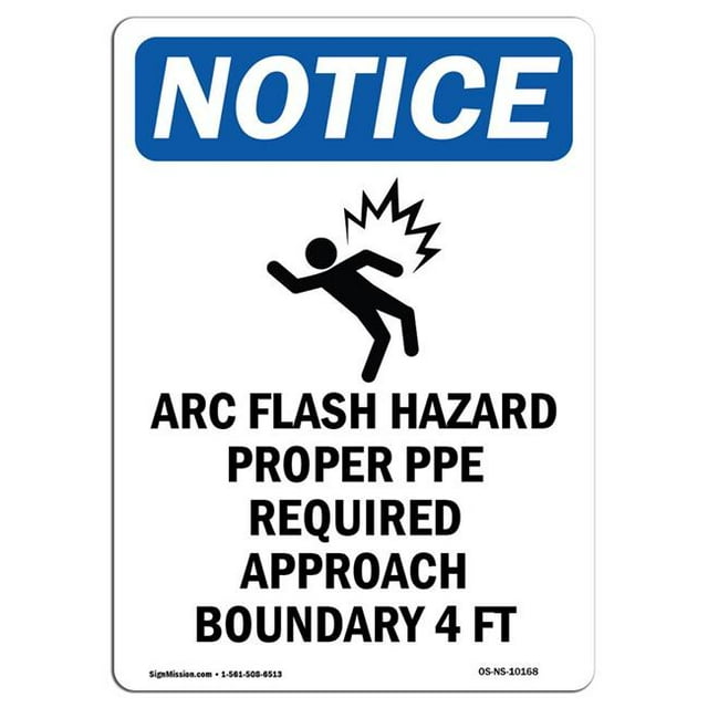 SignMission OS-NS-A-1218-V-10168 12 x 18 Po Panneau d'Avertissement OSHA - ARC Flash Danger Propre