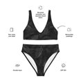 thumbnail image 2 of Black Palms High-waisted Bikini Swimsuit, 2 of 9