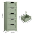 thumbnail image 2 of Homfa Modern Bathroom Cabinet, Free Standing Storage Cabinet with 5 Drawers Organizer Unit for Living Room Bedroom, Green, 2 of 7