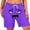 Purple, variant on Women's Shorts Funny Beach Shorts,Relaxed Fit Casual Pants with Elastic Waist,Lightweight Breathable Summer Beach Trousers,Casual Summer Swim Shorts(Yellow#01,M)