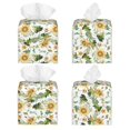 thumbnail image 2 of Kdxio Bright Sunflowers Print Tissue Box Cover,Square Decorative PU Leather Facial Paper Case Organizer Holder Dispenser for Bathroom,Night Stands,Desk,Car 5.2''X5.2''X5.2'', 2 of 8