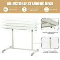 Costway Height Adjustable Computer Desk Sit to Stand Rolling Notebook