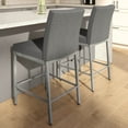thumbnail image 5 of Amisco Perry Plus 30 In. Bar Stool - Grey Woven Fabric / Metallic Grey Metal, 5 of 9