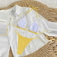 thumbnail image 3 of JoveMarine Women's Halter Neck Tie-Dye Bikini Set, Two-Piece with Padded Cups & Wire-Free, Sexy Beach Swimsuit, Unique Bikinis for Women,Yellow M, 3 of 4