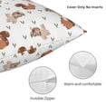 thumbnail image 3 of Pofeuu Rabbit And Squirrel Print Double-sided plush pillowcase Square Throw Pillow Covers Pillows Cover for Living Room Bedroom Sofa Couch Cushion Cover（No pillow core）-18"x18", 3 of 7