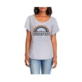 thumbnail image 2 of Hey You, Love Medium Women's Budapest Rainbow Skyline T-Shirt, Gray, 2 of 2