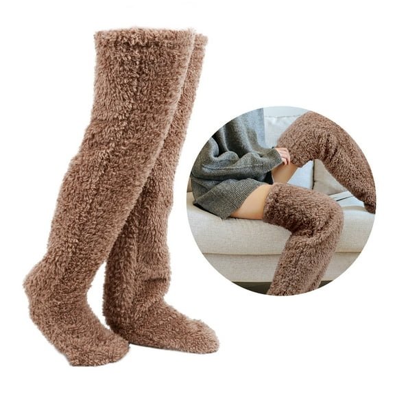 AURARMLET Leg Warmer Women Knee High Brown 1 Pair