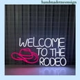 thumbnail image 4 of Handmadetneonsign Welcome To The Rodeo Neon Sign, Cowboy Hat Wall Art, Western Cowboy Home Wall Decor 037872, 4 of 5