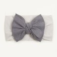 thumbnail image 2 of Xfvqtps Baby Infant Newborn Headbands Knit Bowknot Cute Kawaii Elastic Stretch Solid Color Sweet Princess Soft Acrylic Hair Accessories Gray, 2 of 4