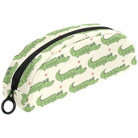 Gator Pattern Green Crocodile Pencil Case Pouch Bag Zipper Small Makeup ...