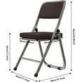 thumbnail image 3 of Folding Chairs with Ultra Thick Padded Seats, Foldable Chair Indoor, Comfortable Metal Chairs, Portable Stackable Commercial Seat with Steel Frame for Events Office Wedding Parties (2 Pack, Brown), 3 of 9