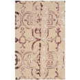 thumbnail image 2 of Safavieh Dip Dye Flower Distressed Wool Area Rug, Beige/Maroon, 2' x 3', 2 of 8