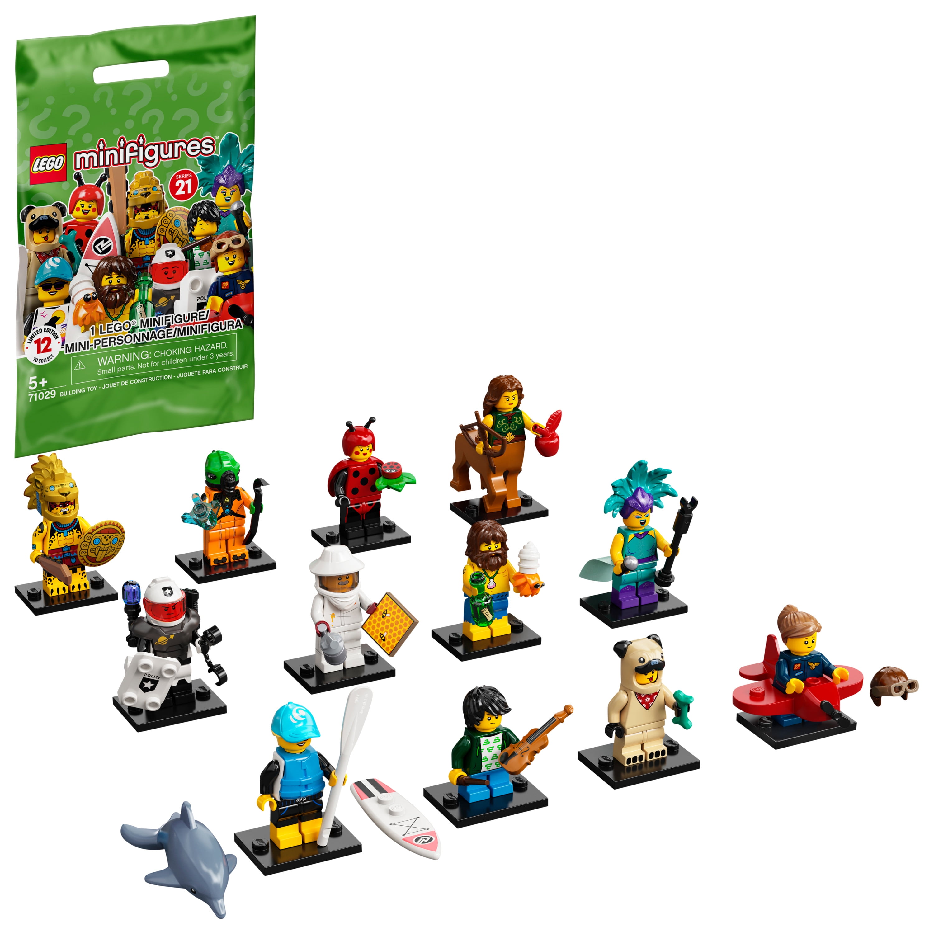 LEGO-Minifigures x 2 orange bases de la minifigures série 18 pièces 
