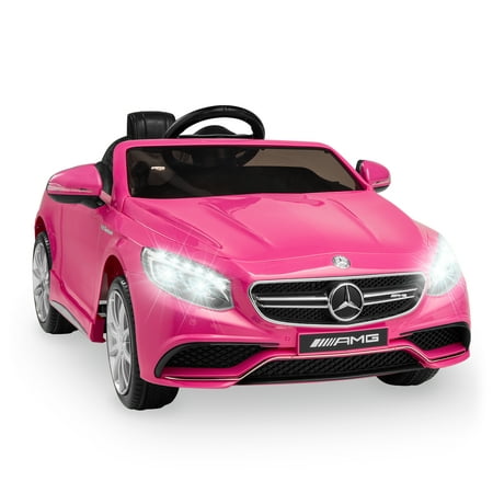 Best Choice Products Kids 12V Licensed Mercedes-Benz S63 Coupe Ride On Car, w/ Parent Remote Control, AUX Function, 3 Speeds - (Girl Power For The Best)