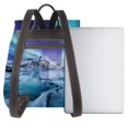 thumbnail image 3 of Easygdp Night At Lake Aurora 1 Mochila de Cuero para Mujeres, Bolso de Hombro, Bolsos de Mano de Moda para Trabajo y Viajes, 3 of 4