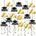 thumbnail image 1 of KAKOWELY diy graduation cap 30pcs Graduation Season Hanging Swirl Decorations Graduation Cap Hanging Decor For Classroom Ceiling Easy Remove Paper And Plastic For Graduation Party Decorations, 1 of 4