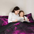 thumbnail image 5 of Homewish Pink Neon Lightning 7pcs Queen Bedding,Modern Abstract Bedding Comforter Set Queen,Black Reversible, 5 of 8