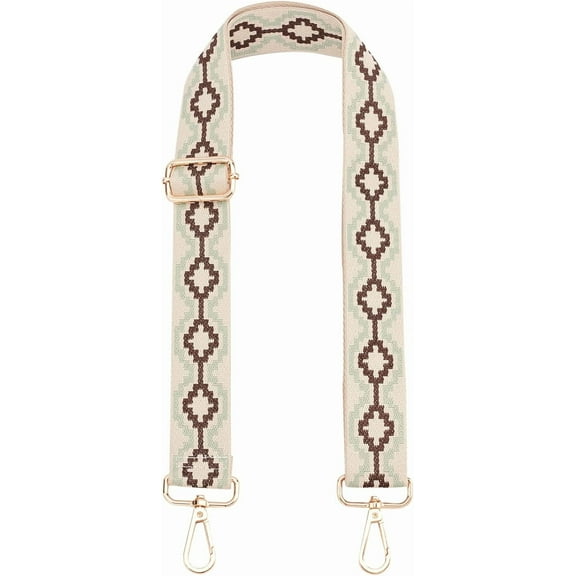 Purse Strap Replacement Adjustable Crossbody Straps 31.5-51.1 Inch Wide Shoulder Strap Handbag Guitar Style Straps Multicolor Woven Camera Strap with Alloy Clasps Beige 2 for DIY