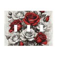 thumbnail image 2 of Placa decorativa para interruptor de luz Yamxbfa, rosa roja rústica, 2 of 8