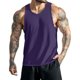 thumbnail image 1 of Camiseta sin mangas de cuello redondo informal de verano para hombre - Top de color liso - Poliéster spandex - Tallas S-XXXXL, 1 of 5