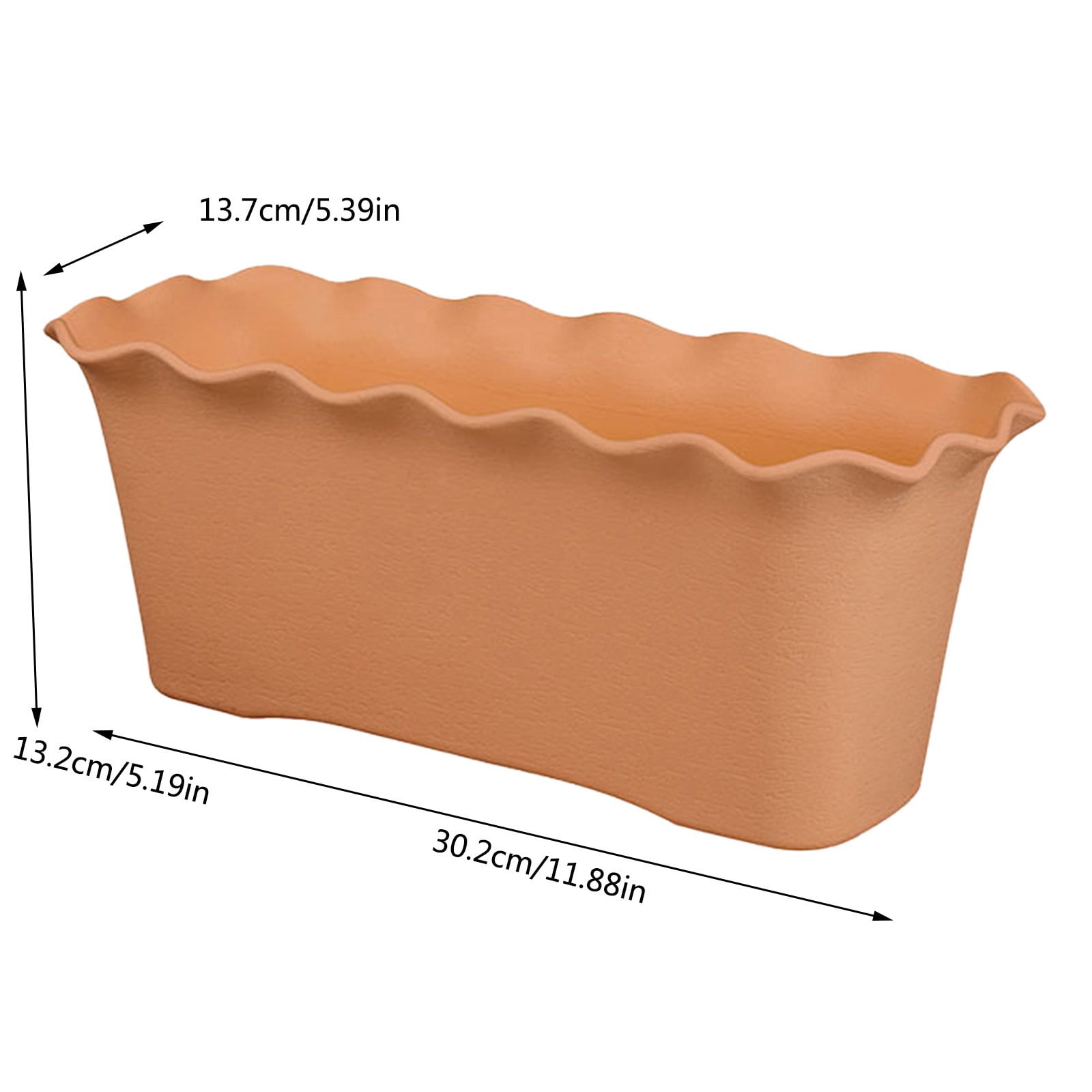 Piwvid Rectangular Window Box Planter Set, Large Window Sill Planters for Indoor Herbs and Flowers, Practical Home Garden Tools with Modern Design, Durable Plastic