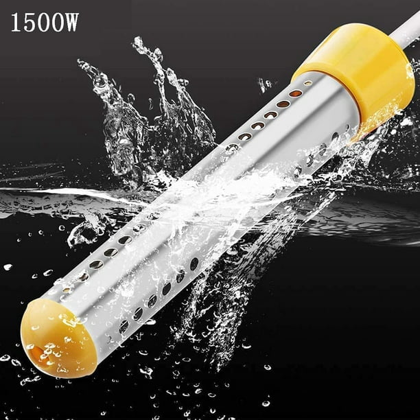 ELVIRER Automatic 1500W Pool Heater With Thermostat And Thermometer For Hot Tub, Yellow PVC