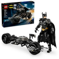 LEGO DC Batman: Batman Construction Figure & Bat-Pod Bike, The Dark Knight Action Figure and Motorcycle, Superhero Toy Gift for Kids, 76273
