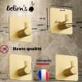 thumbnail image 2 of Toallero Ganchos de pared Toallero de baño Toallero de cocina Adhesivo Fuerte Toallero autoadhesivo sin sujetadores perforados (Dorado) JM, 2 of 5