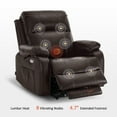 thumbnail image 5 of MCombo 27.2'' Extra Wide Seat Power Lift Recliner Chair with Massage and Heat for Short People, Faux Leather R7410 (Dark Brown, Wide), 5 of 10