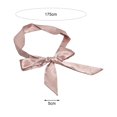 thumbnail image 6 of Women Belt - Smooth Satin Lace-up Bowknot Decorative Belt Adjustable Length Bow Tie Design Formal Waistband, 6 of 8